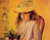 卡米耶 毕沙罗 : Portrait of Jeanne, the Artist's Daughter